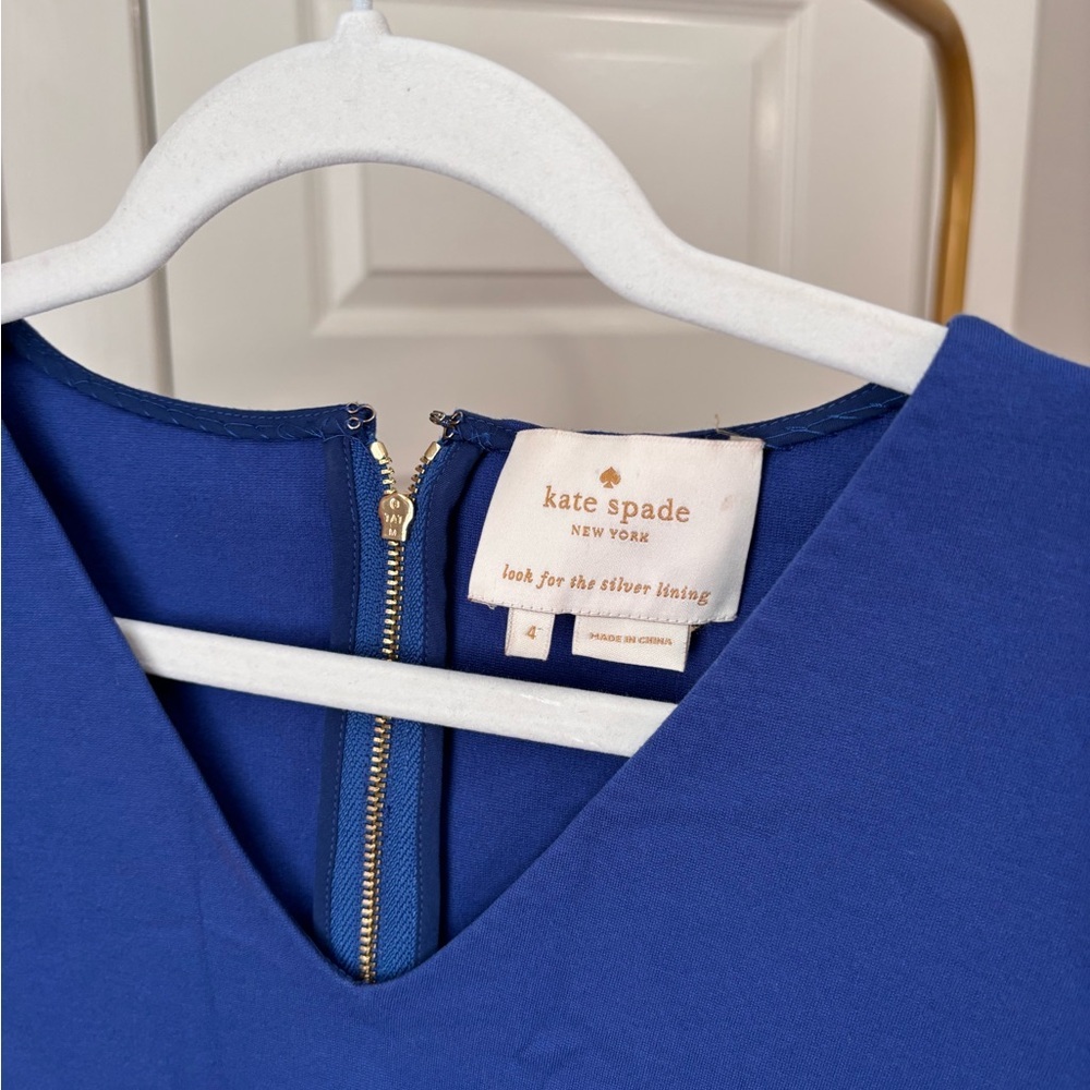 Kate Spade Blue Cap Sleeve Mini Dress - Picture 4 of 5